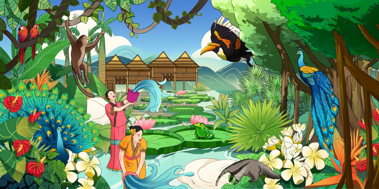 西双版纳的热带雨林