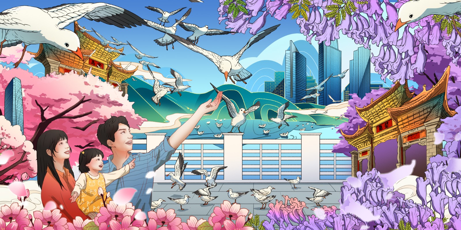 红嘴鸥漂洋过海的春城之约