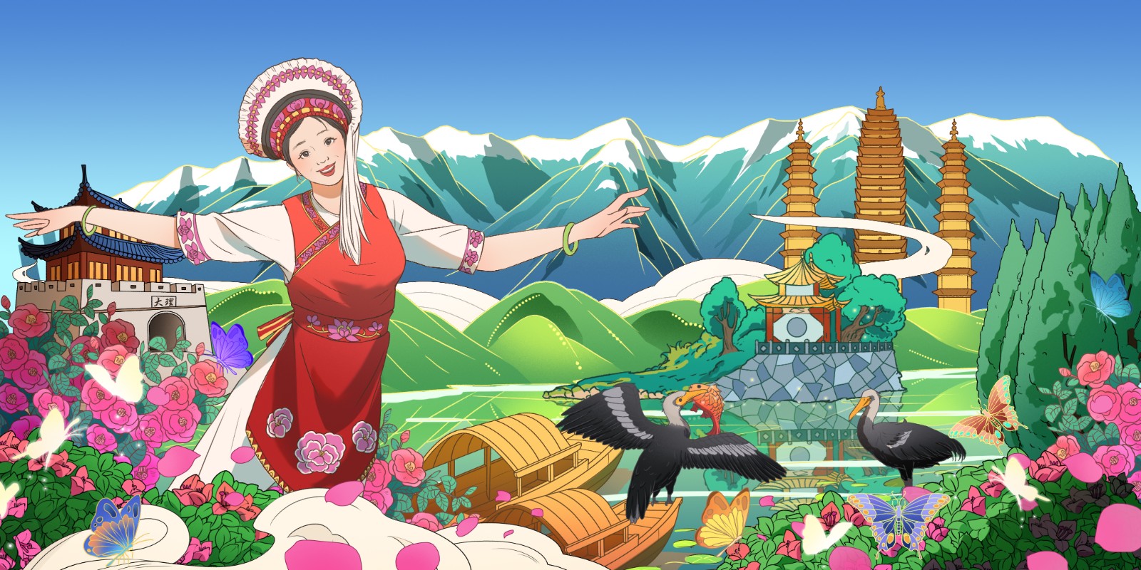 苍山洱海的风花雪月